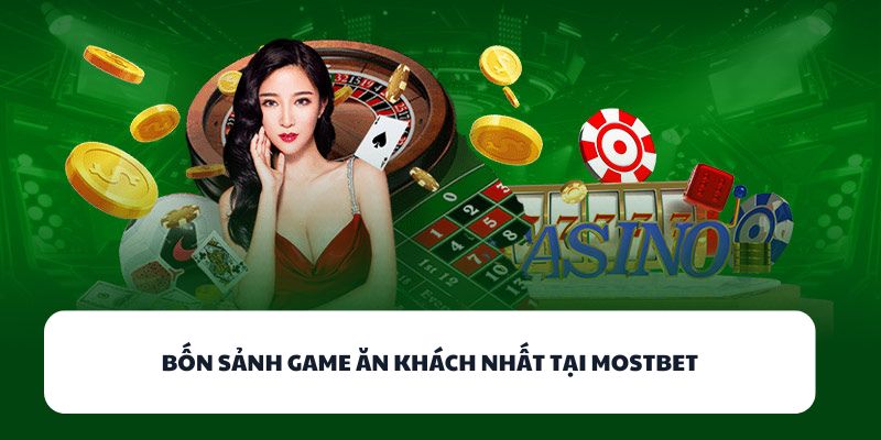 Bốn sảnh game ăn khách nhất tại MOSTBET